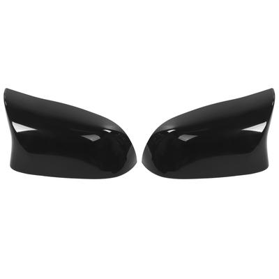 Pair Side Mirror Cover Trim Protective Case Glossy Black Fit for X5 F15   X6 F16 2014 2018