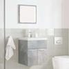 VidaXL Ensemble de meubles de salle de bain 2 pcs gris béton, armoire de salle de bain, armoire de bain, meuble-lavabo de 856368