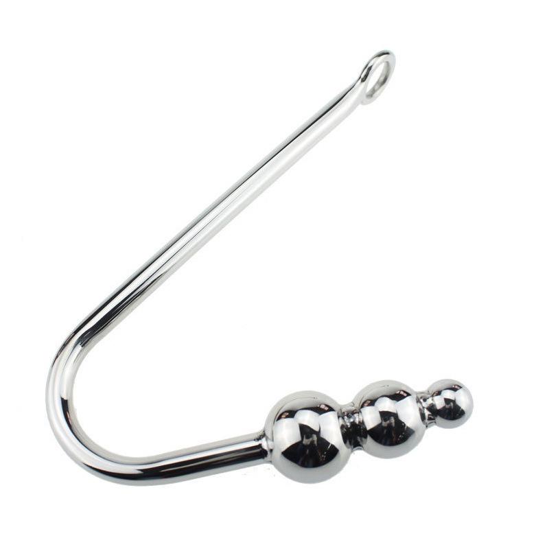 Stainless Steel Anal Hook Butt Plug Prostate Massager For Adults With Ball Sex Toys