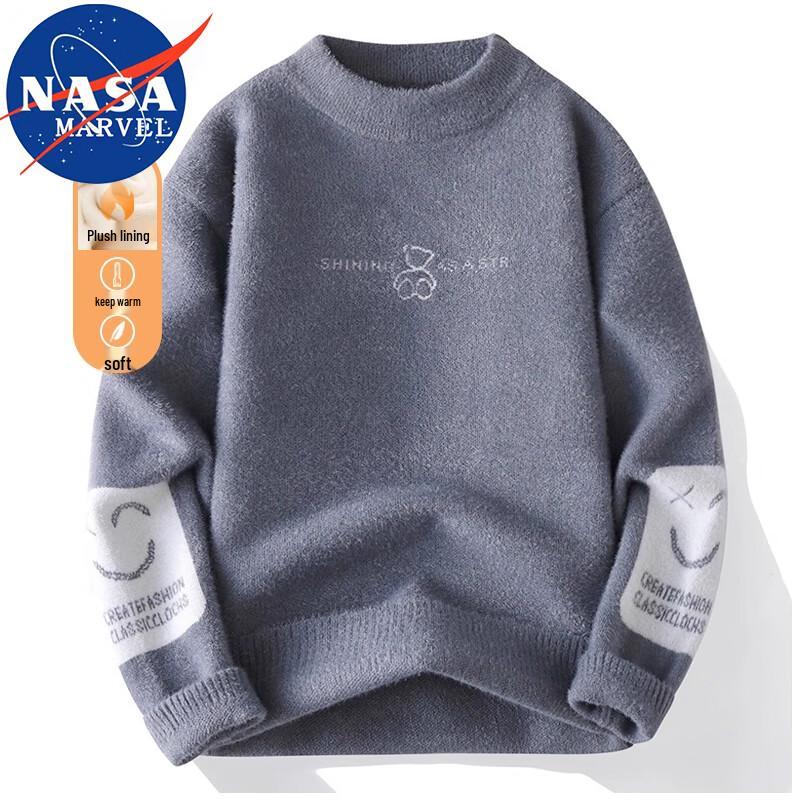 

NASA MARVEL Men s Fleece-Lined Crew Neck Sweater 3XL