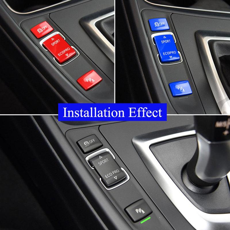 Black Red ESP Antislip Switch Sport ECO Button Radar Sensor Keys Cap For BMW 1 2 3 4 Series F20 F21 F22 F23 F30 F31 F34 F35 F32