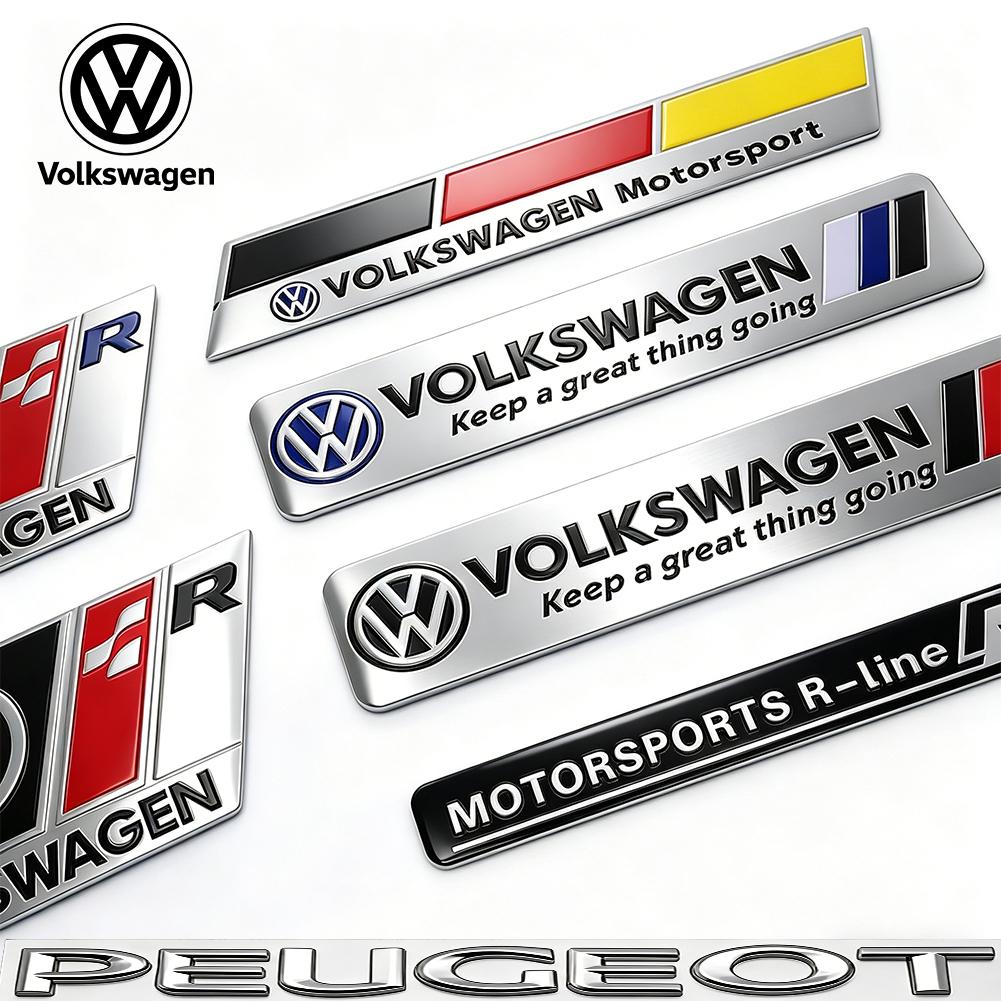 3D Metal Aluminium Badge Side Fender Badge Car Body Decoration Sticker Accessorie For VW Golf Tiguan T-Roc Polo Passat ID.4 MK7