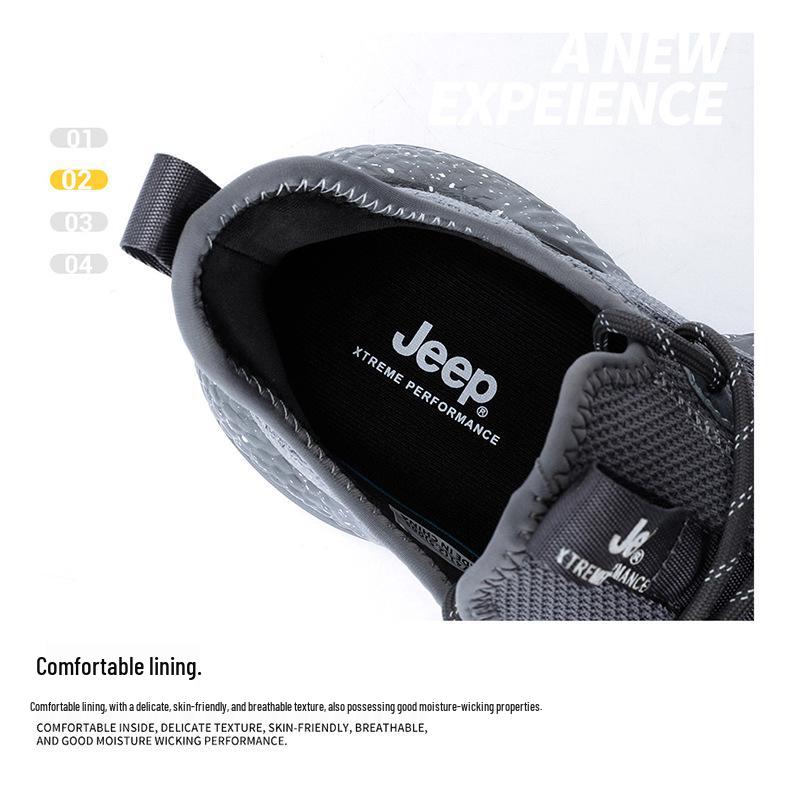 Men's Jeep Outdoor Summer Mesh Breathable Non-Slip Waterproof Hiking & Running Shoes.