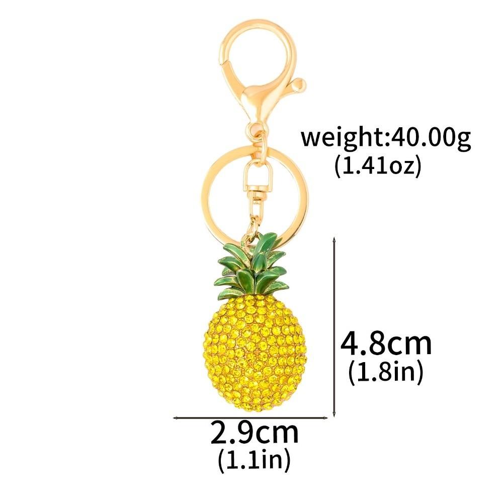 Cartoon Fruit Bag Pendant Keychain Heart Shape Bag Charms Simulation Fruit Keychain  Bag Decoration