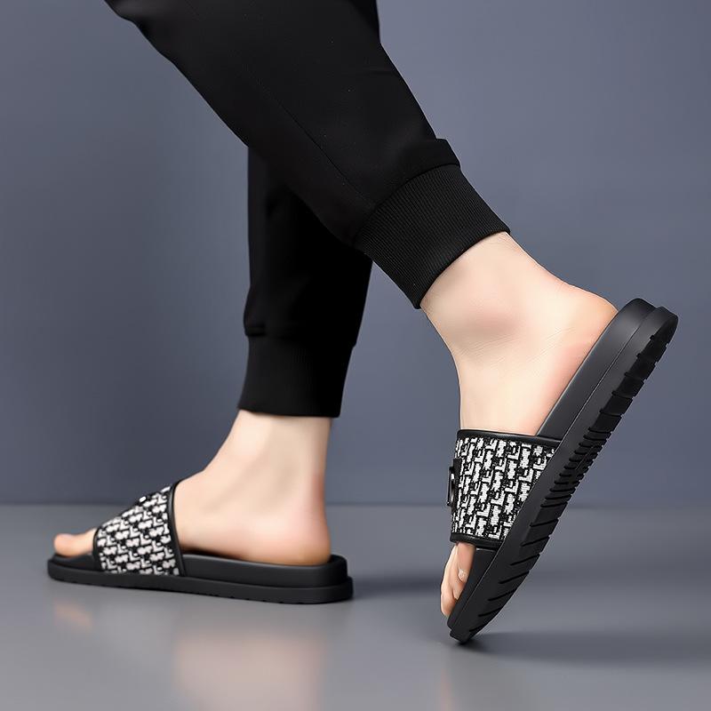 Slippers summer new thick-soled personalized indoor non-slip hotel homestay high-end one-word sandals