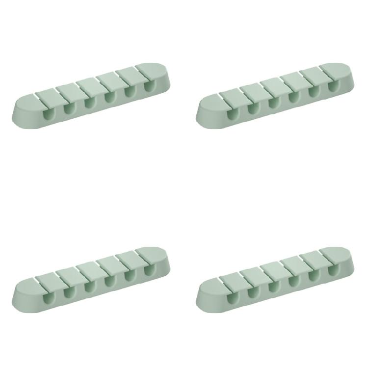 4 Pack Plastic Cord Management Clip Cable Storage System Desktop Wall Cable Holder Plastic Texture for Desk Organization