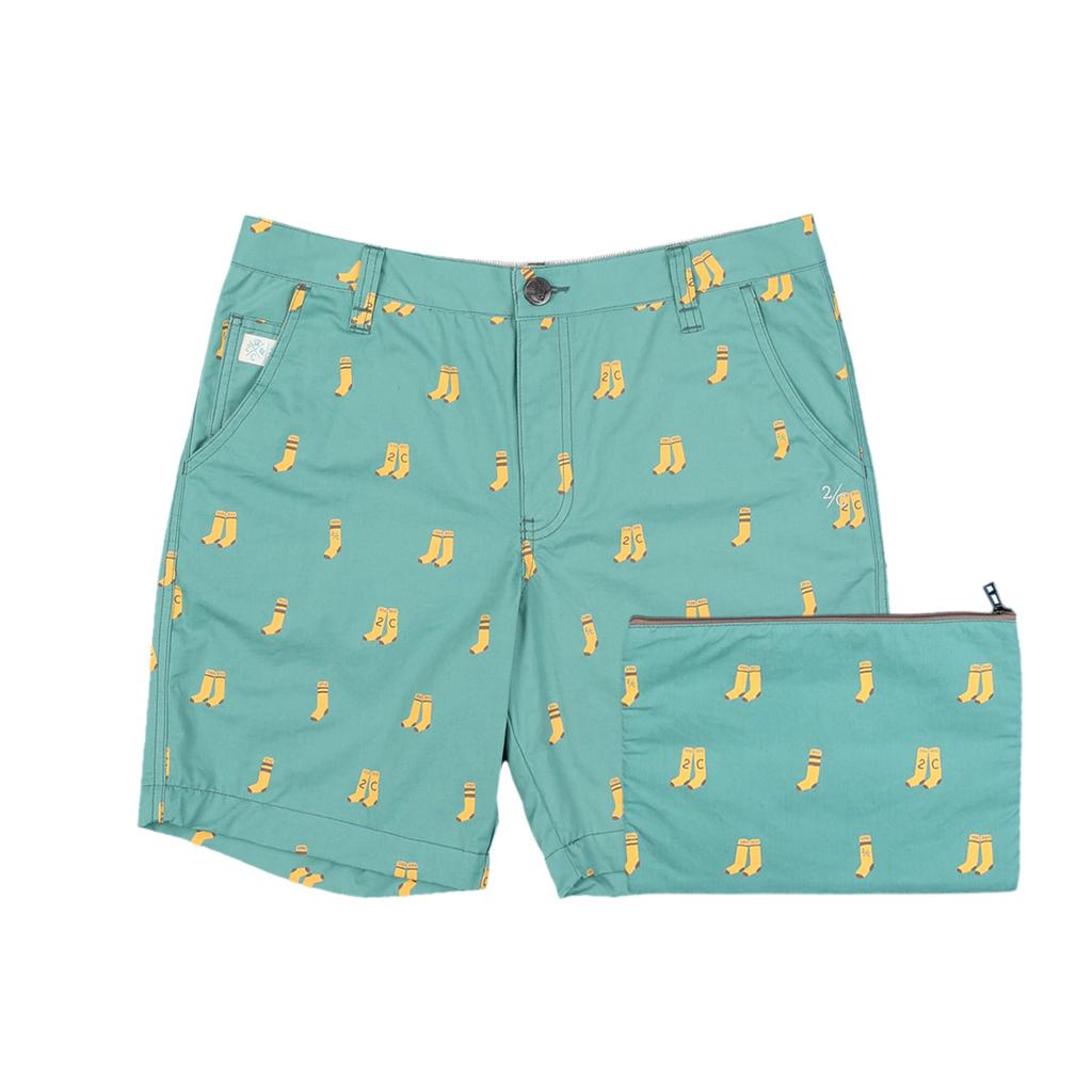 SECOND CORNER 2C Men'S Graphic Camper Street Shorts + Pouch. Kinder