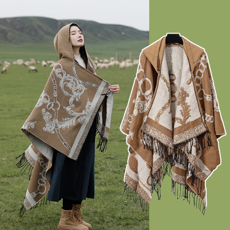 Retro Ethnic Style Large Comfortable Travel Shawl