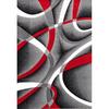 Modern Abstract Area Rug - Geometric Line Pattern Non-Slip Living Room Carpet