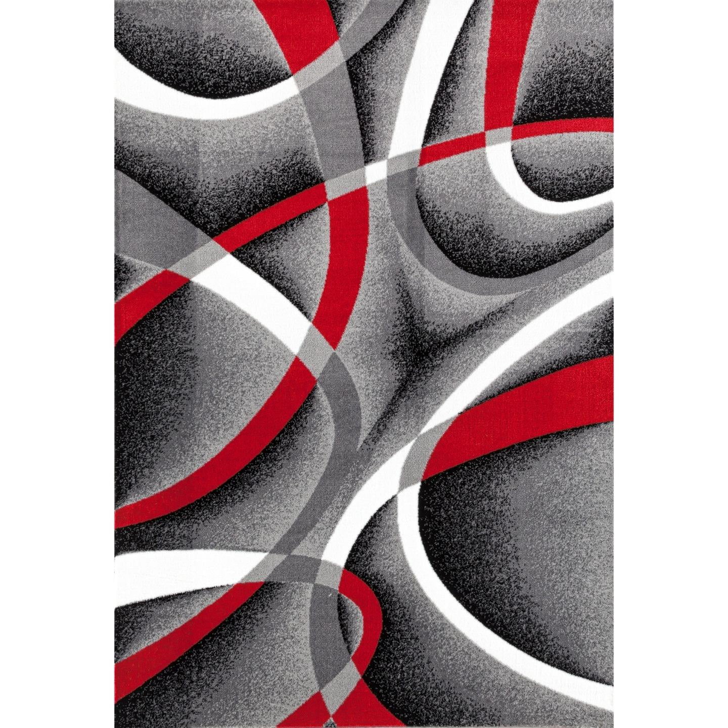 

Modern Abstract Area Rug - Geometric Line Pattern Non-Slip Living Room Carpet 60x90cm