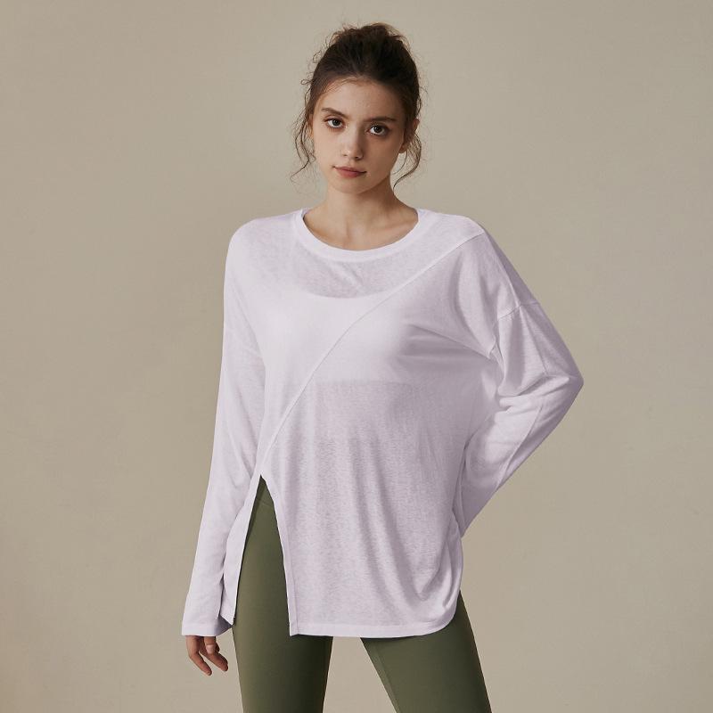 Top Fitness da Donna Estivo a Manica Corta, Vestibilità Larga, per Yoga & Pilates