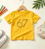 Kids Black Short Sleeve T Shirt Minimal One Line Hand Drawn Number 67 Print Crew Neck Boys Girls Plain Casual Summer Tee