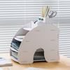 Creative File Rack Multi-Layer Thickened and Large-Capacity A4 Paper Storage Rack Office Desktop Folder Storage Box Shelf Fashion File Finishing Rack