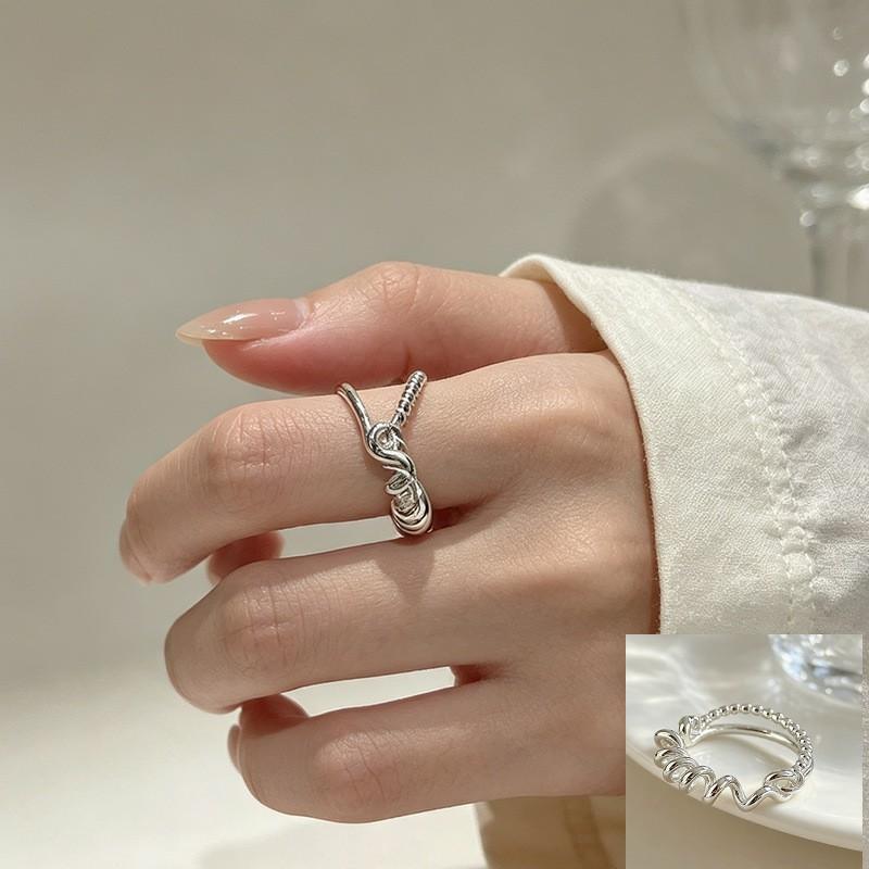 VENTFILLE 925 Sterling Silver Frosting Ring For Women Minimalist Irregular Versatile Fashion Elegant Jewelry Gift Dropshipping