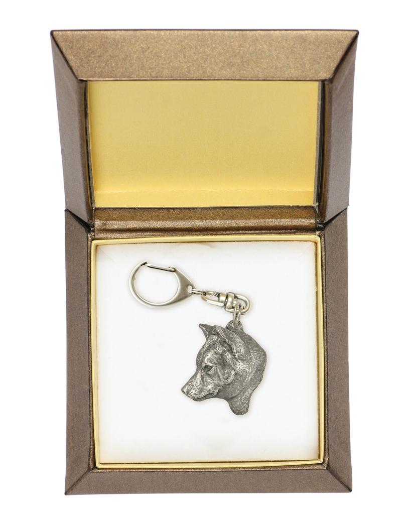 Shiba Inu, Japanese Small Size Dog – Silver-plated key ring with a dog in a gift box, handbag decoration | Art-Dog