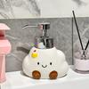 Seifenspender Niedliche Keramik-Händedesinfektionsflasche Badezimmer Duschgel-Druckflasche Lotion Shampoo-Flasche Badezimmerzubehör
