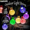 Outdoor Solar Crystal Ball Lights Waterproof Solar Decorative Ball for Garden Patio Decor Creates a Romantic And Warm Atmosphere