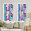 Rainbow Window Film Decorative Static Window Clings Sun Blocking Colorful Decals Removable Privacy Cover for Home Office Bathroom