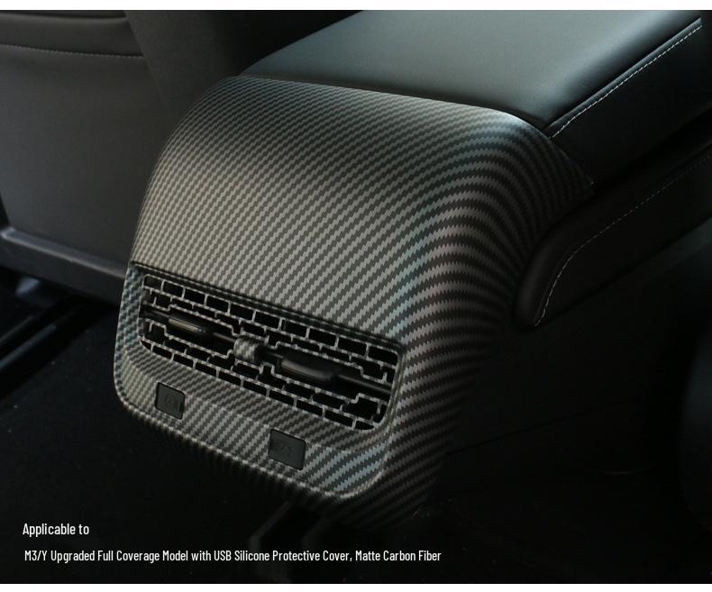 Tesla Model Y/3 Rear Air Vent Protector Anti-Kick Cover Interior Accessory