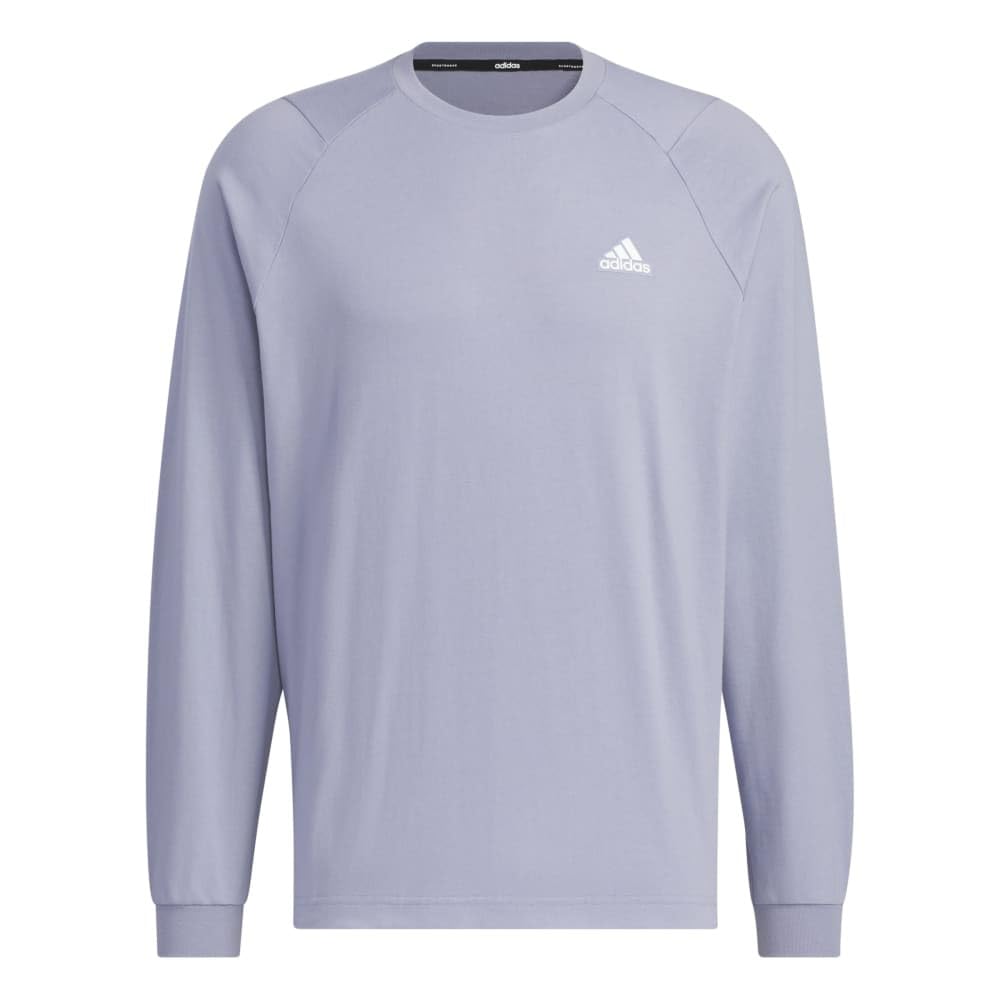 adidas Langarm Schriftzug Pack Locker geschnitten Single Jersey Langarm KWX96 Silberviolett T-Shirt T-Shirt Herren (JG8589) J/2XL