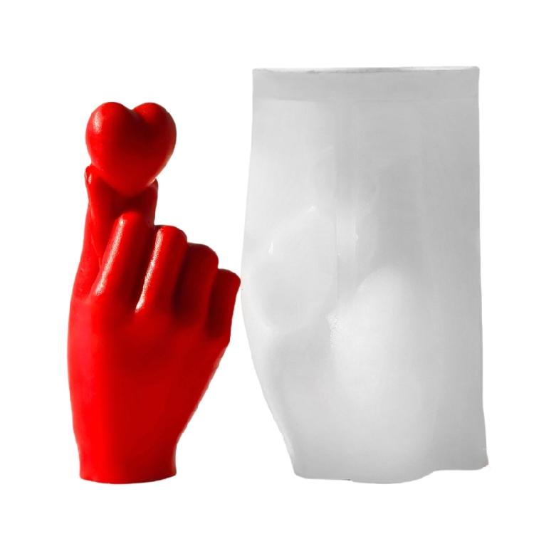 Heart Silicone Mold For DIY Crafts DIY Silicone Decoration Mold for  Heart Finger Shaped Candle and Chocolates 1