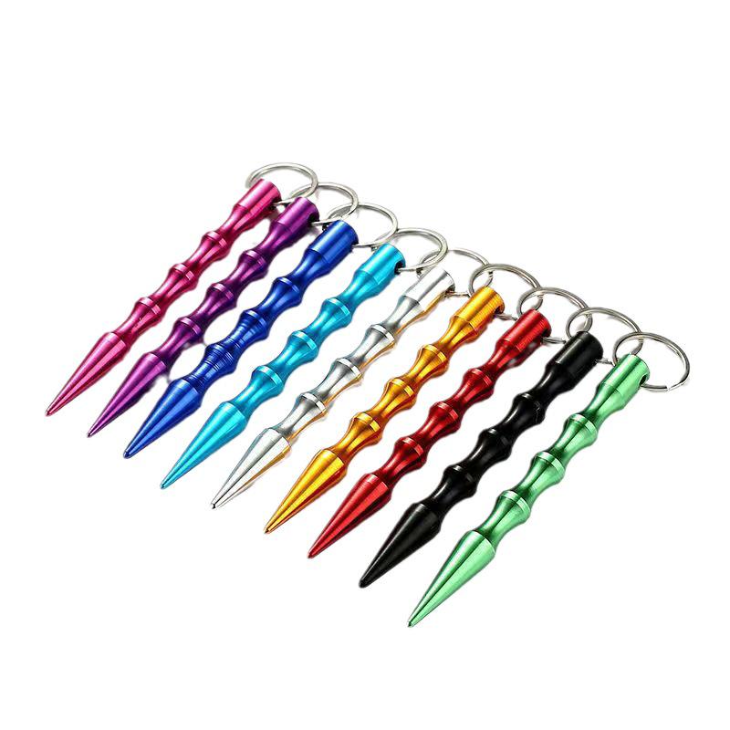 Women's Self-Defense Tactical Pen: Portable, Pen-Shaped Keychain Tool with Window Breaker for Outdoor Safety.