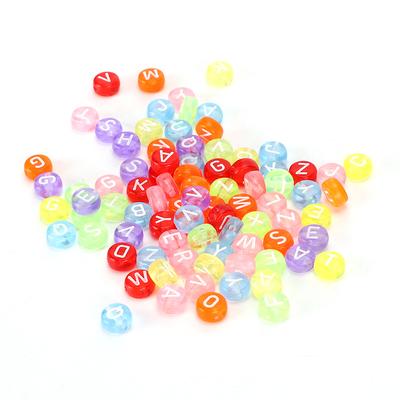 1000 pezzi Perline Lettere Acriliche Colorate Alfabeto Perline Rotonde per Gioielli Braccialetti Collana