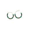 Boucles d'oreilles en argent 925 et malachite finition or 18 carats - Ilmina