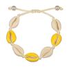 Colorful Printed Shell Bracelet for Women Bohemian Conch Braided Ankle Chain Bangle Adjustable Girls Summer Holiday Jewelry Gift