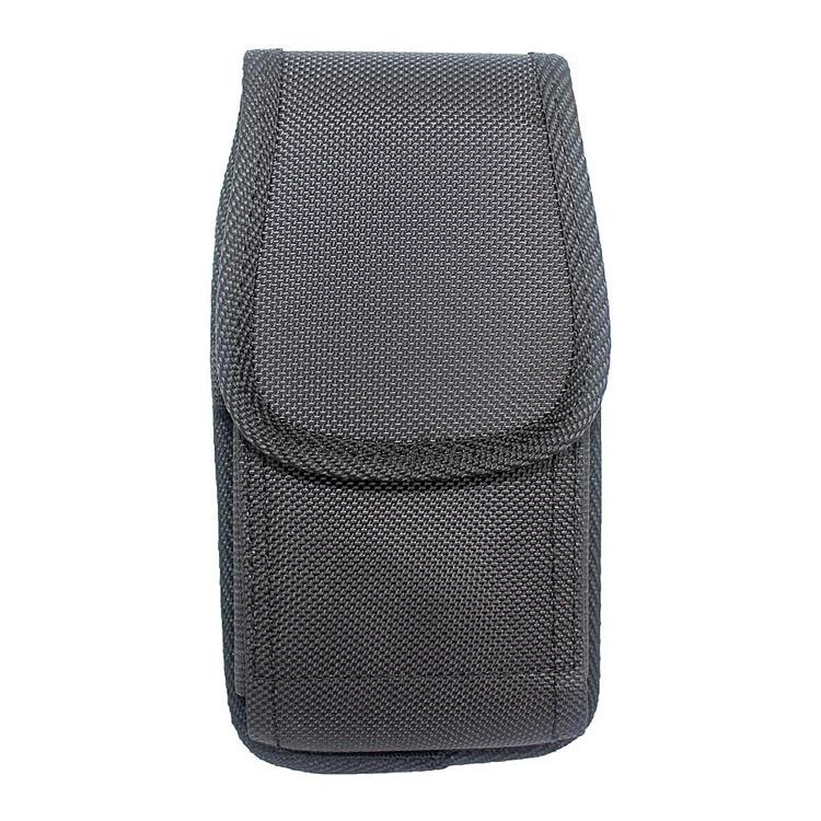Men's Vertical Style Mobile Phone Waist Bag with Magic Sticker, Nylon Oxford Cloth, Iron Buckle – Universal Fit for Middle-Aged and Elderly.