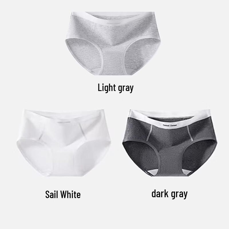 FitonTon Women's Pure Cotton Mid-Waist Briefs 3-Pack