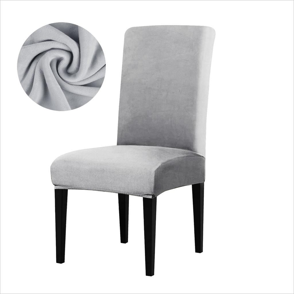 4/8Pcs Velvet Fabric Chair Cover Super Soft Parsons Chair Covers For Dining Room Luxurious Office Seat Cases Stretch For Banquet