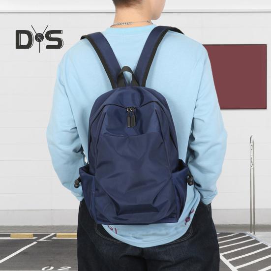 Einfarbiger Rucksack für Damen und Herren, wasserdichte Schultasche aus Oxford-Stoff, leichter Rucksack mit verstellbaren Trägern für Arbeit, Reisen und Outdoor