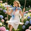 65*65cm Fashion Luxury Women Silk Scarf Square Flowers Print Hair Scarf Breathable All-Match Headband Scarf