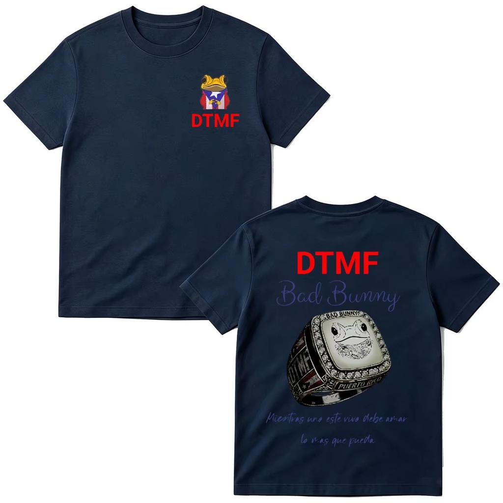 Rapper Bad Bunny Debi Tirar Mas Fotos DTMF Unisex Fashion Hip Hop Loose Short Sleeve Streetwear Tshirt