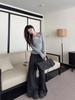 Spicy Desire Red Knotted Slim Long Sleeve Christmas T-shirt with Hollow Collar