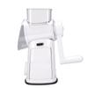  Rotating Cheese Grater with Handle Vegetable   Round Cutter Kitchen Food Chopper White 10 Blades 