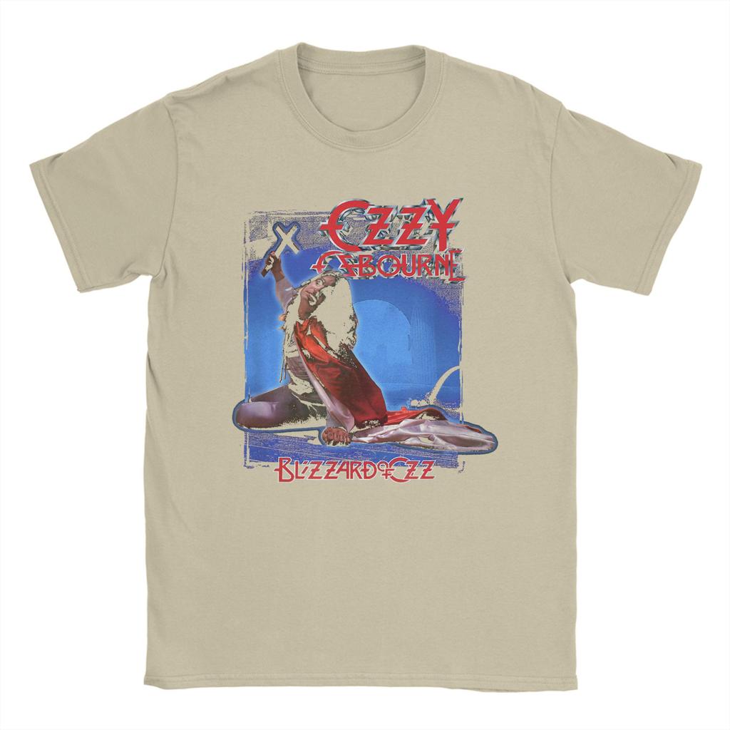 Heavy Metal Rock Ozzy Osbourne Blizzard Album Cover T-Shirts Herren Neuheit T-Shirts Rundhals Kurzarm T-Shirts Geschenk Kleidung