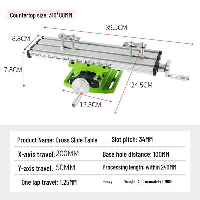Mini-Kreuztisch mit Bohrständer-Schiebeschlitten - Kostenloser Versand