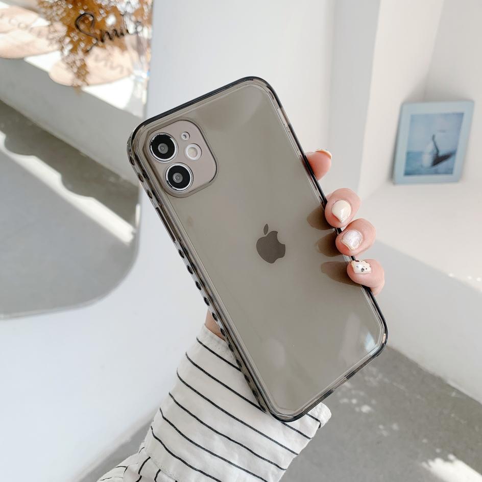 

Прямоугольный чехол с боковой точкой для iPhone 14 13 12 11 Pro MAX XR X XS, роскошный чехол для iPhone 7 8 Plus, силиконовый прозрачный чехол iPhone XS Max