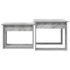 Coffee Table Set 2 Pieces Concrete Grey 50 x 52 x 42 cm Engineered Wood