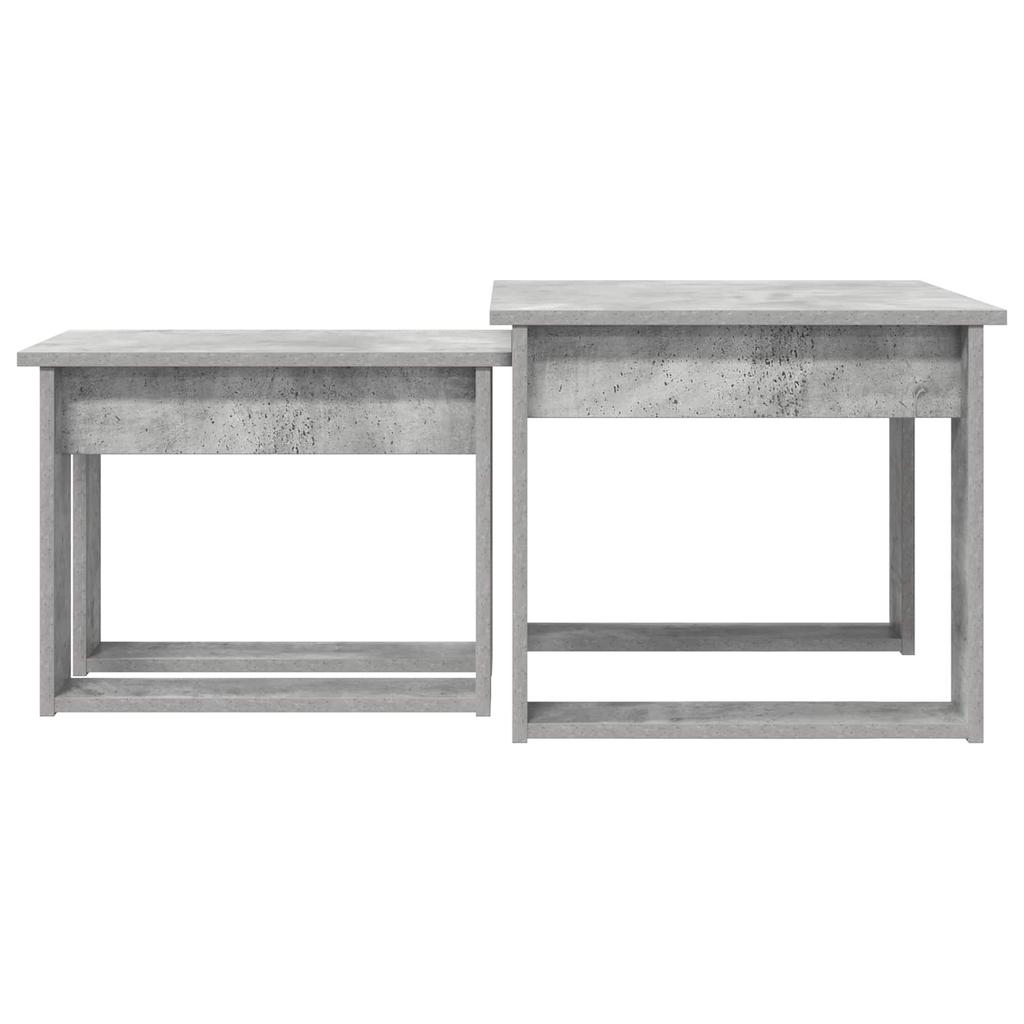 Coffee Table Set 2 Pieces Concrete Grey 50 x 52 x 42 cm Engineered Wood