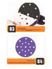 Purple 17-Hole Self-Adhesive Velvet Sandpaper for Auto Polishing, 6-Inch