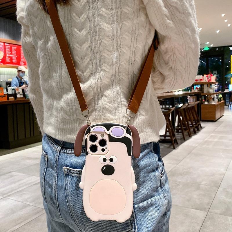 Applicable To Xiaomi Mi 17 Mobile Phone Case Redmi 14C Three-dimensional Cartoon Note15 Fun Master Dog K90 Lanyard Soft Case