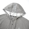 adidas Game And Go Big Logo 3-Stripes Full-Zip Hoodie Medium Grey Heather Men Streetwear IW8394