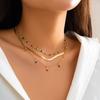Accessories, Niche Spice Girl Wind Crystal Star Collarbone Choker Necklace, Simple Snake Bone Chain Necklace