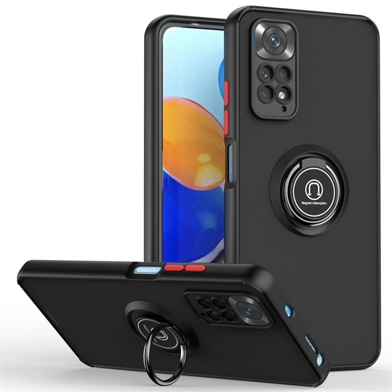 Für Xiaomi Redmi Note 11 11S Hülle Magnetischer Ring Ständer Halter Armor Handyhülle Für Redmi Note11 11E Pro 11Pro Harte PC Rückseite