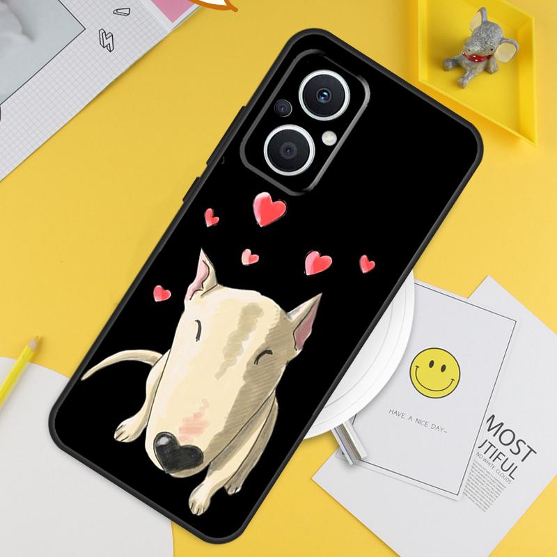 English Bull Terrier Dog For OPPO Reno 8T 11F 12F 13F 14F 7 8 Lite 10 11 12 13 14 Pro OPPO Find X9 X8 X5 X6 Pro Case