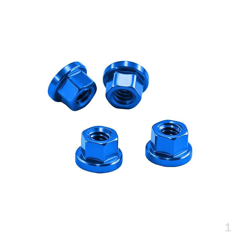 4 M2 Flange Wheel Nuts for 1/30 RC Crawler, Premium Aluminum Alloy Replacement Parts SCX30