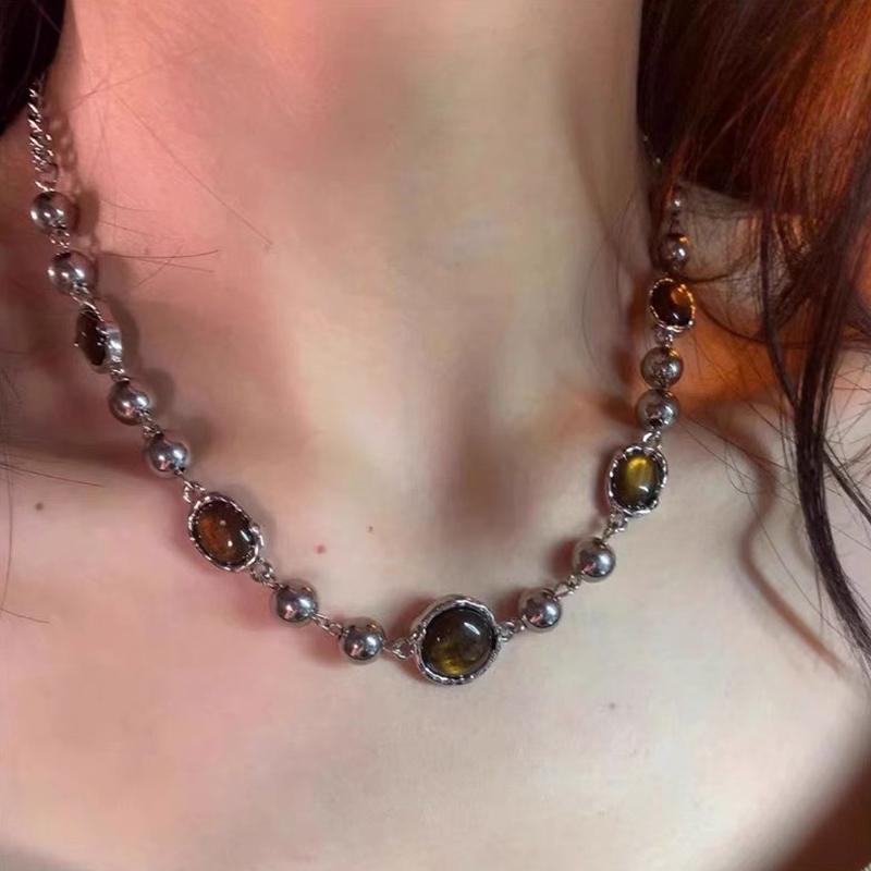 Trendy Exquisite Beaded Choker Necklaces For Women Girls Versatile Simple Punk Gothic Necklace Jewelry Accessories Gifts